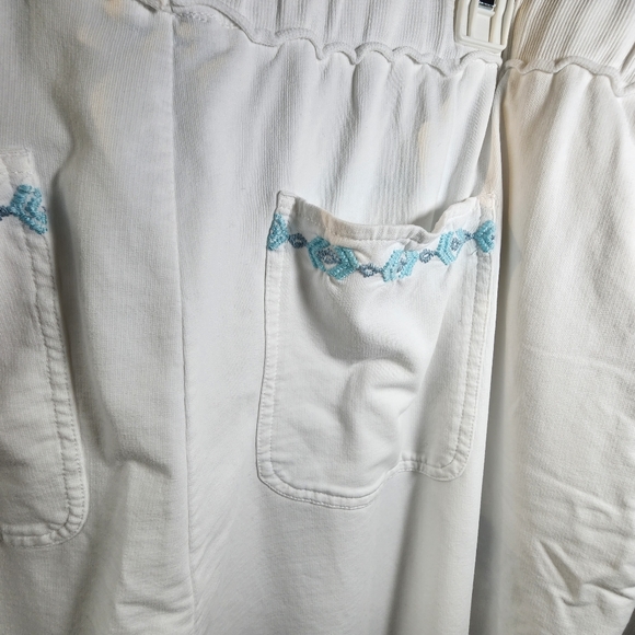 Sundance Faded Fields Joggers White Blue Embroidered Size XXL - Picture 8 of 16